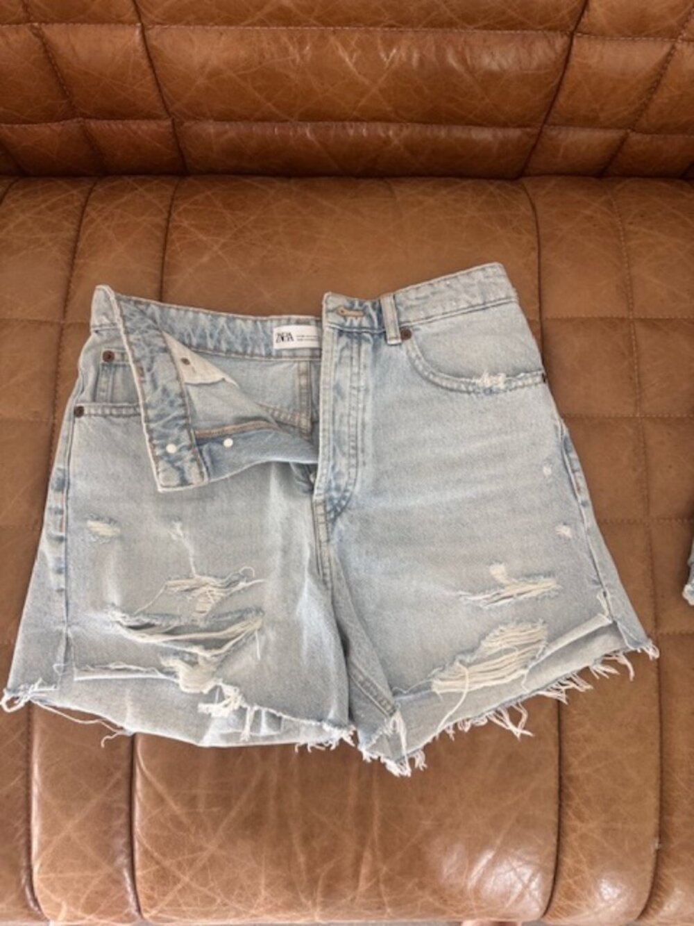 Zara High Rise Jean Shorts - Size 6